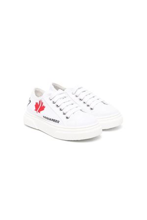 Sneakers in cotone bianco DSQUARED KIDS | 7355803